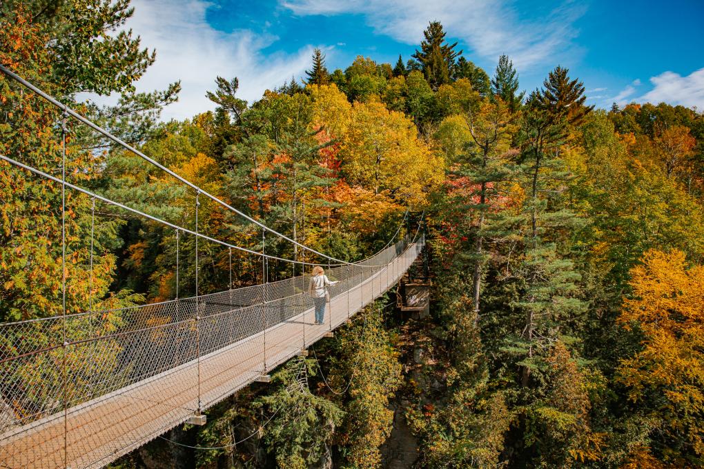 Suspended Brideg at Canyon Ste-Anne