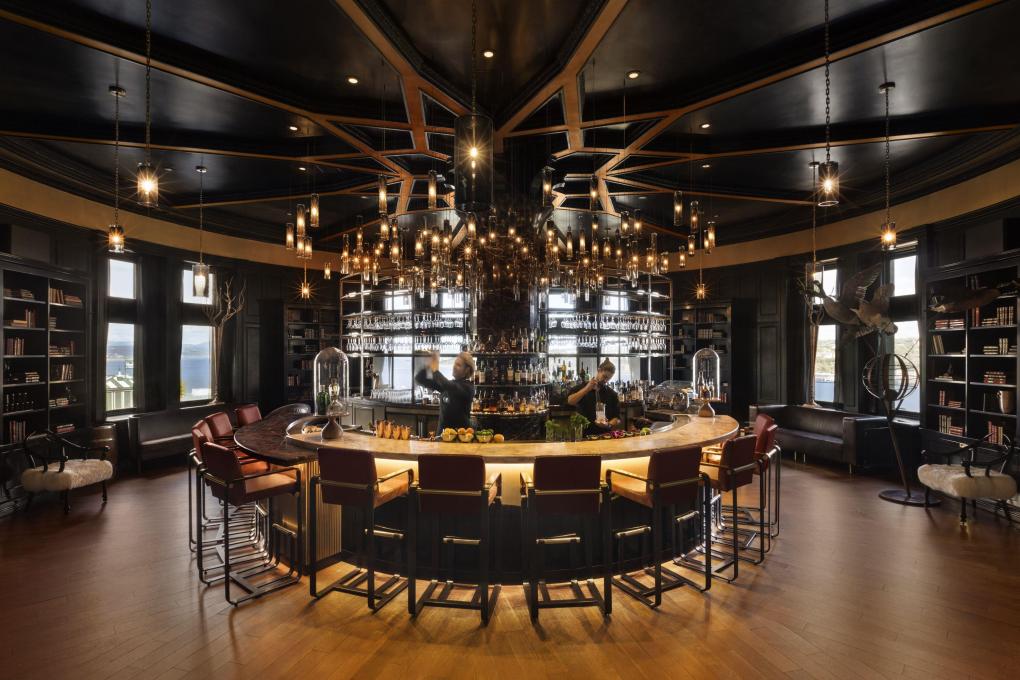 Le 1608, Bar à vin et fromage - Fairmont Le Château Frontenac - vue d'ensemble du bar