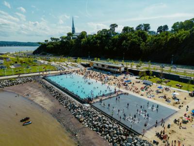 Vue aérienne de la Station de la Plage