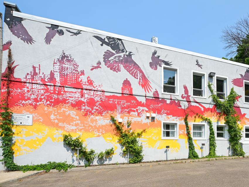 Murale Sans titre (inspiration Hitchcock)
